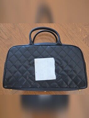 Black Quilted Top-Handle Women’s Bag